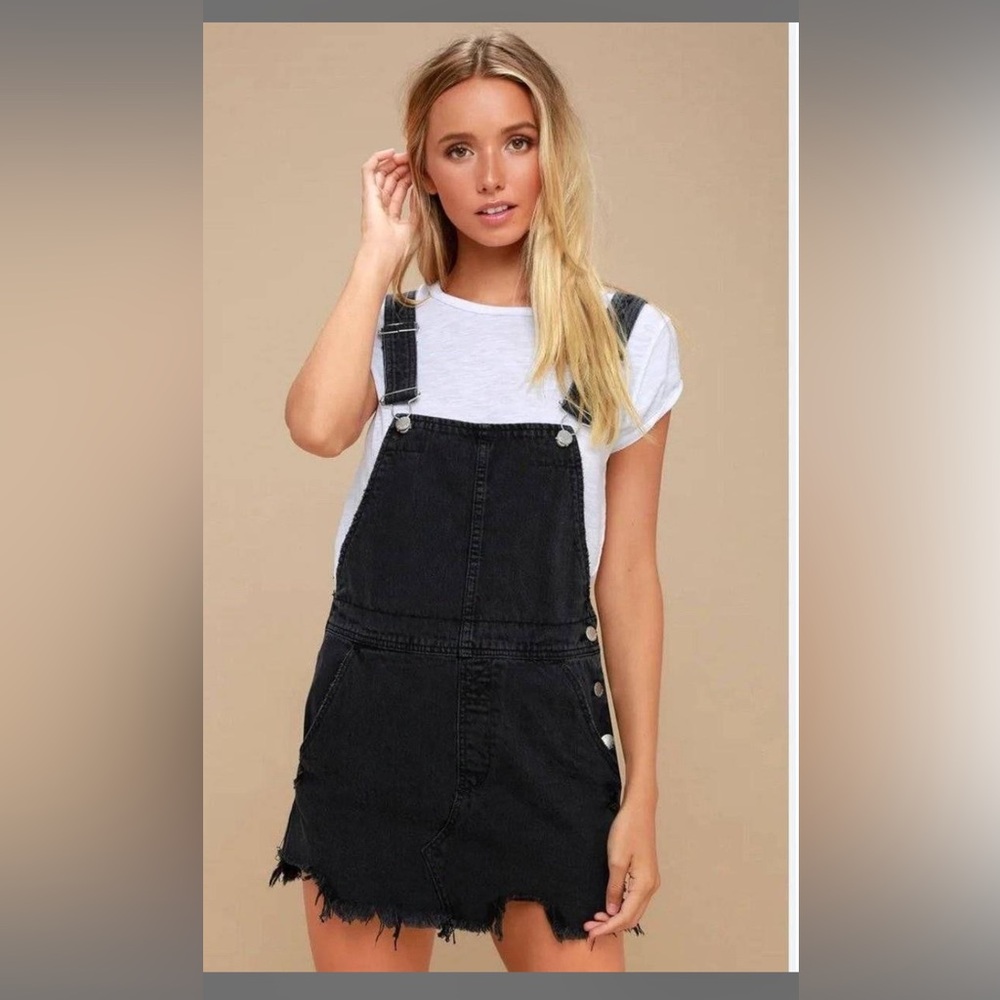 Free People Charcoal Denim Dress